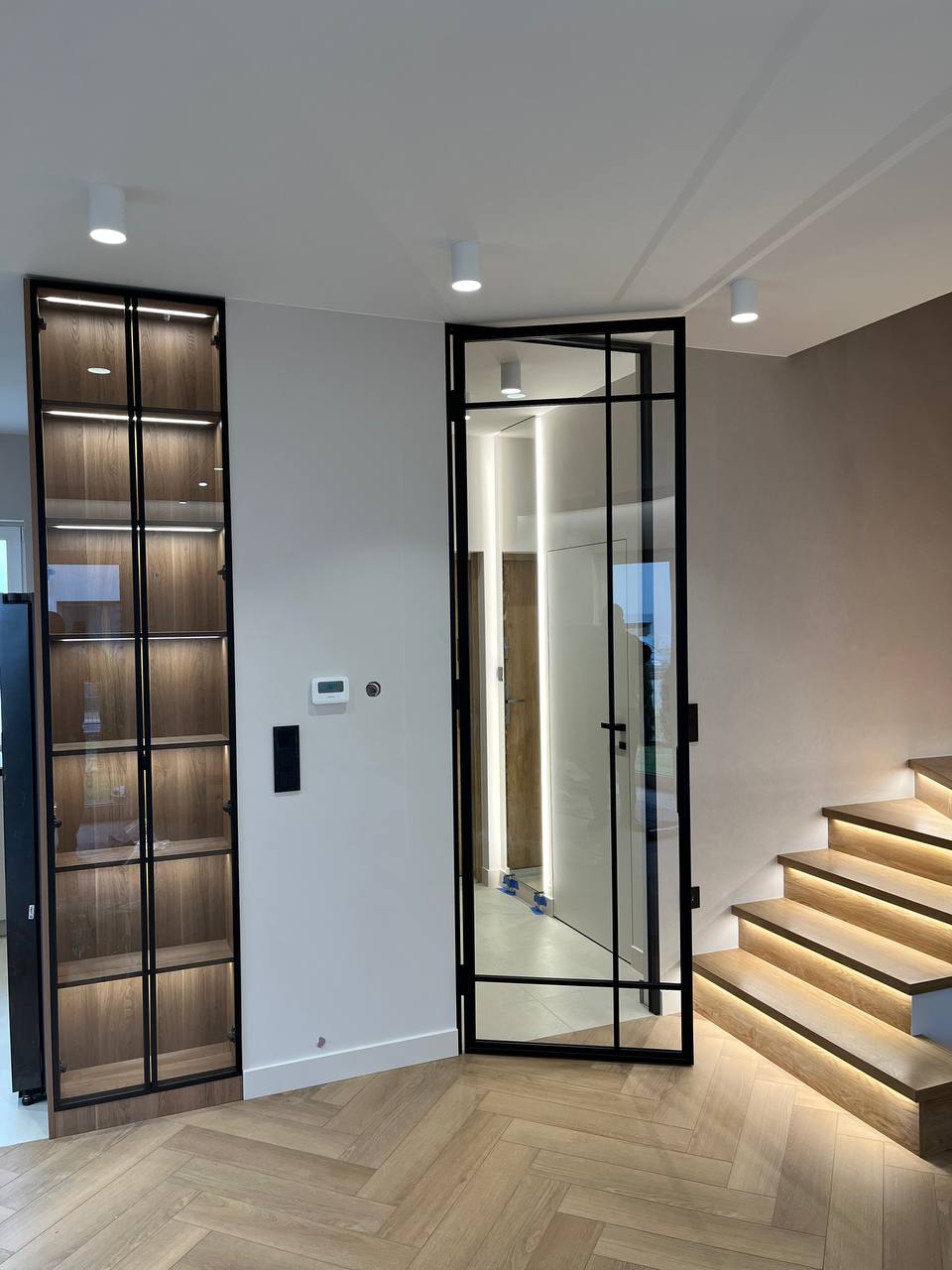 Drzwi loftowe stal + szkło, witryna, Warszawa